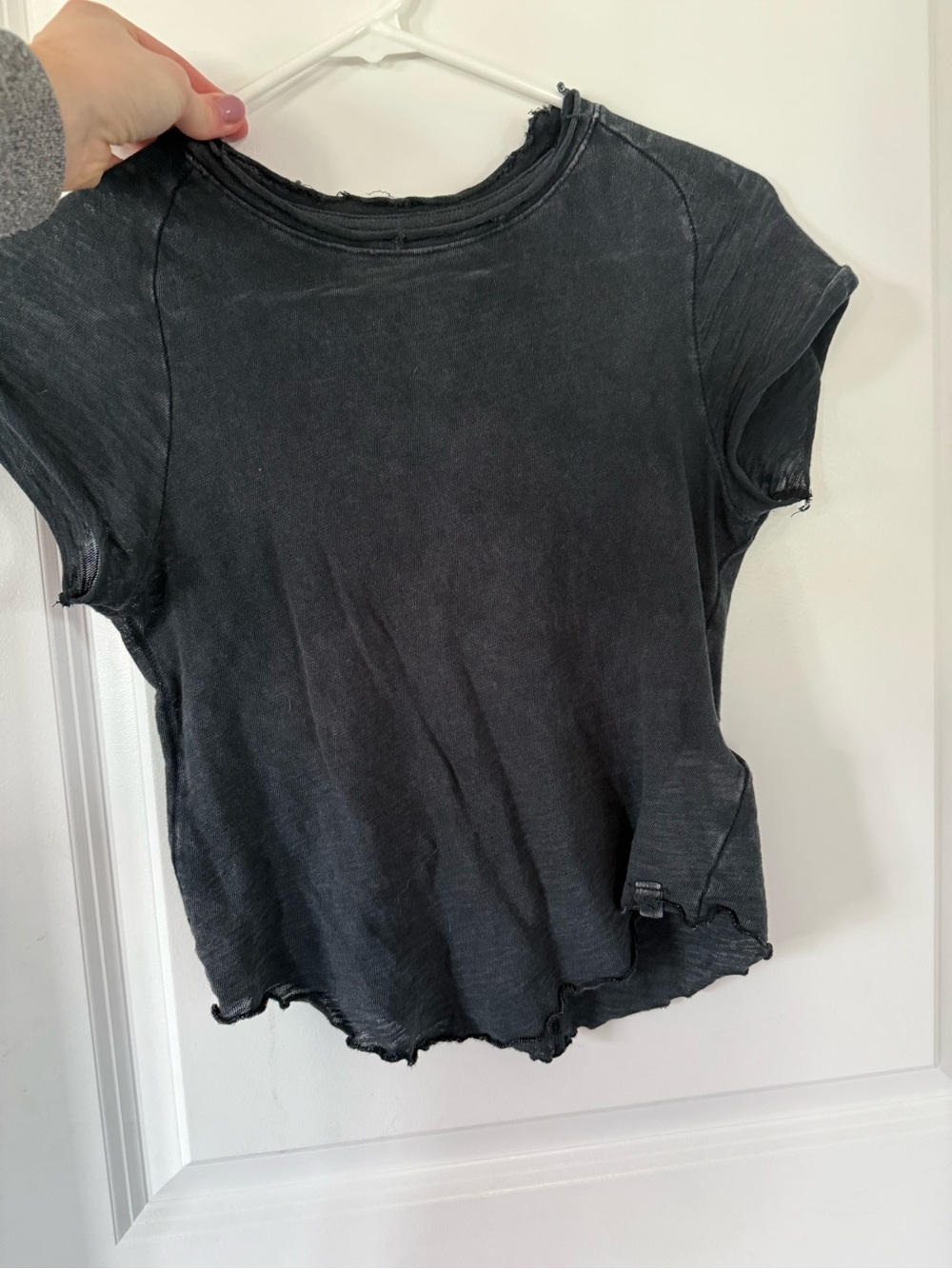 We The Free Washed Black Short Sleeve Tee
